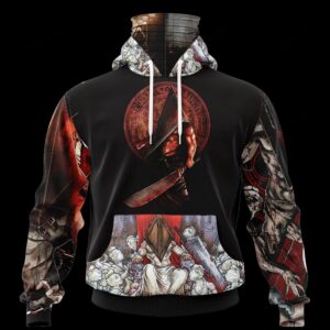 Red Pyramid Halloween Horror 3D Hoodie Mask