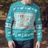 Reindeer Fa La La Flama Christmas Knitted 3D Hoodie