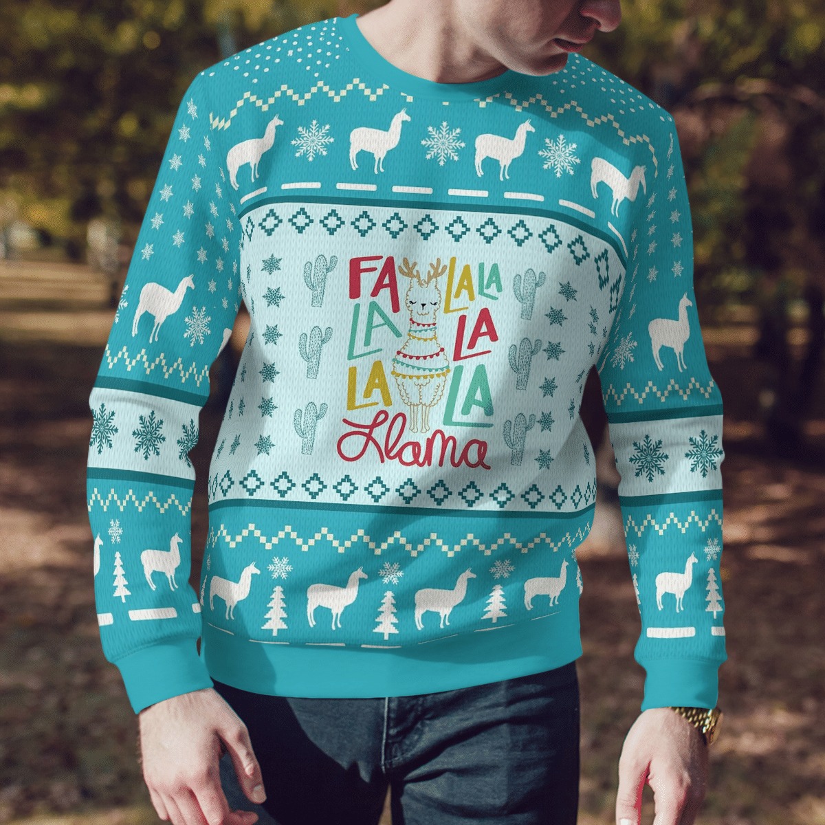Reindeer Fa La La Flama Christmas Knitted 3D Hoodie Reindeer Fa La La Flama Christmas Knitted 3D Hoodie