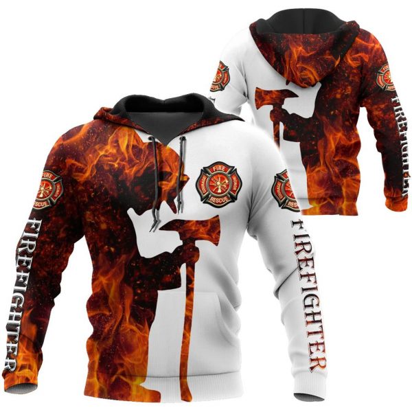 Respectful Firefighter 3D Hoodie Respectful Firefighter 3D Hoodie