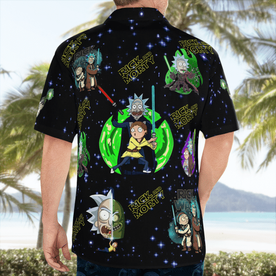 Rick And Morty Star Wars Hawaiian Shirt Rick And Morty Star Wars Hawaiian Shirt