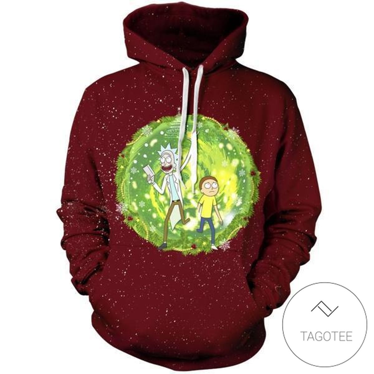 Rick & Morty Wormhole Pullover Hoodie- Tagotee Rick & Morty Wormhole Pullover Hoodie- Tagotee