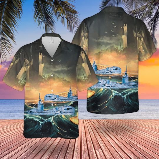 Rn Historical Triton Class (T Class) Submarine Hawaiian Shirt Rn Historical Triton Class (T Class) Submarine Hawaiian Shirt