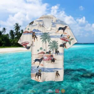 Rottweiler Summer Beach Hawaiian Shirt