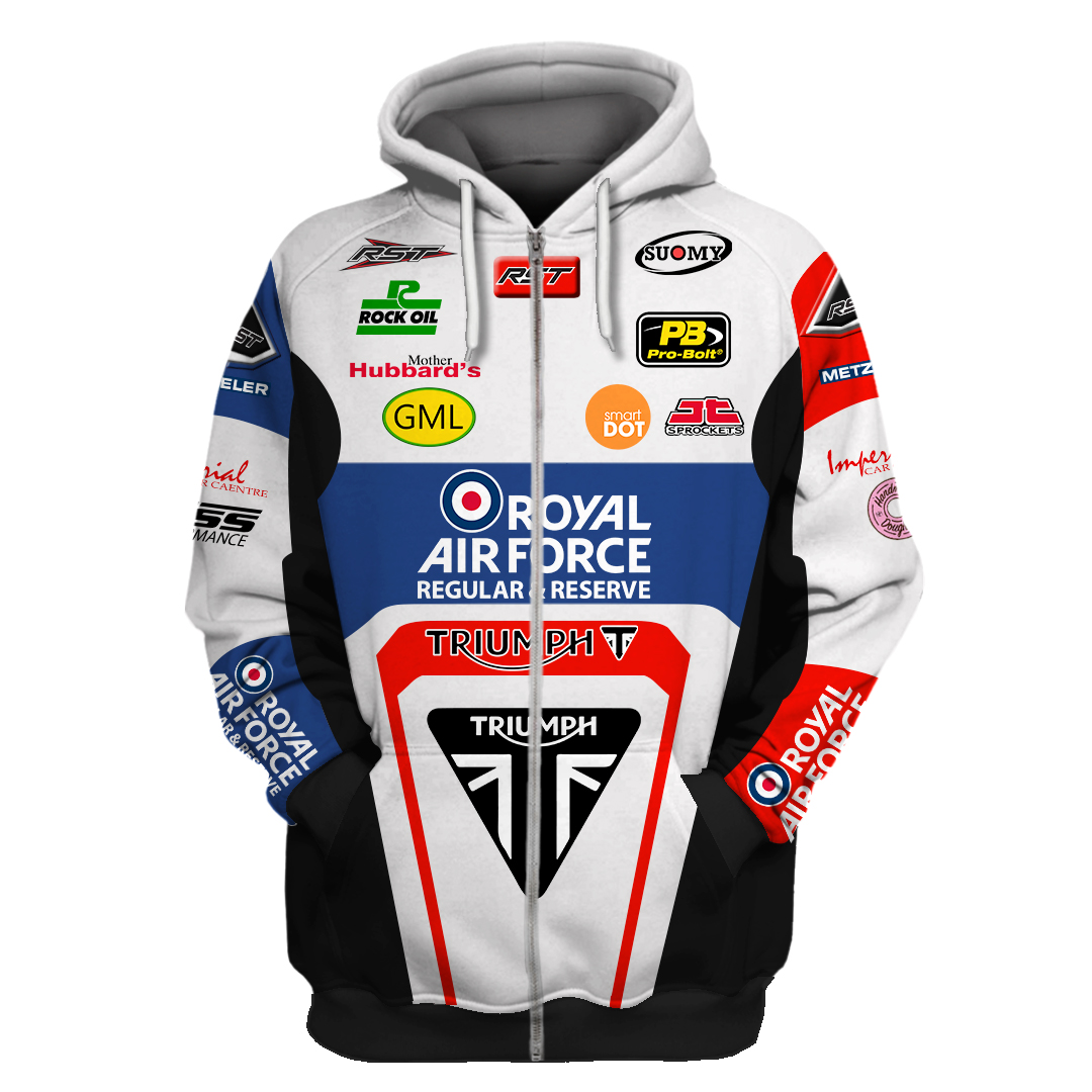 Royal Air Force Regular And Reserve Triumph 3D Zip Hoodie Royal Air Force Regular And Reserve Triumph 3D Zip Hoodie