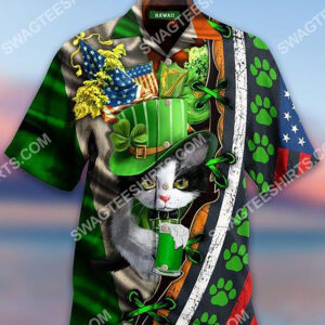 Saint Patrick’S Day Cat Lover All Over Printing Hawaiian Shirt