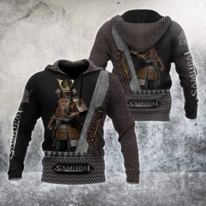 Samurai All Over Printed Hoodie And T-Shirt