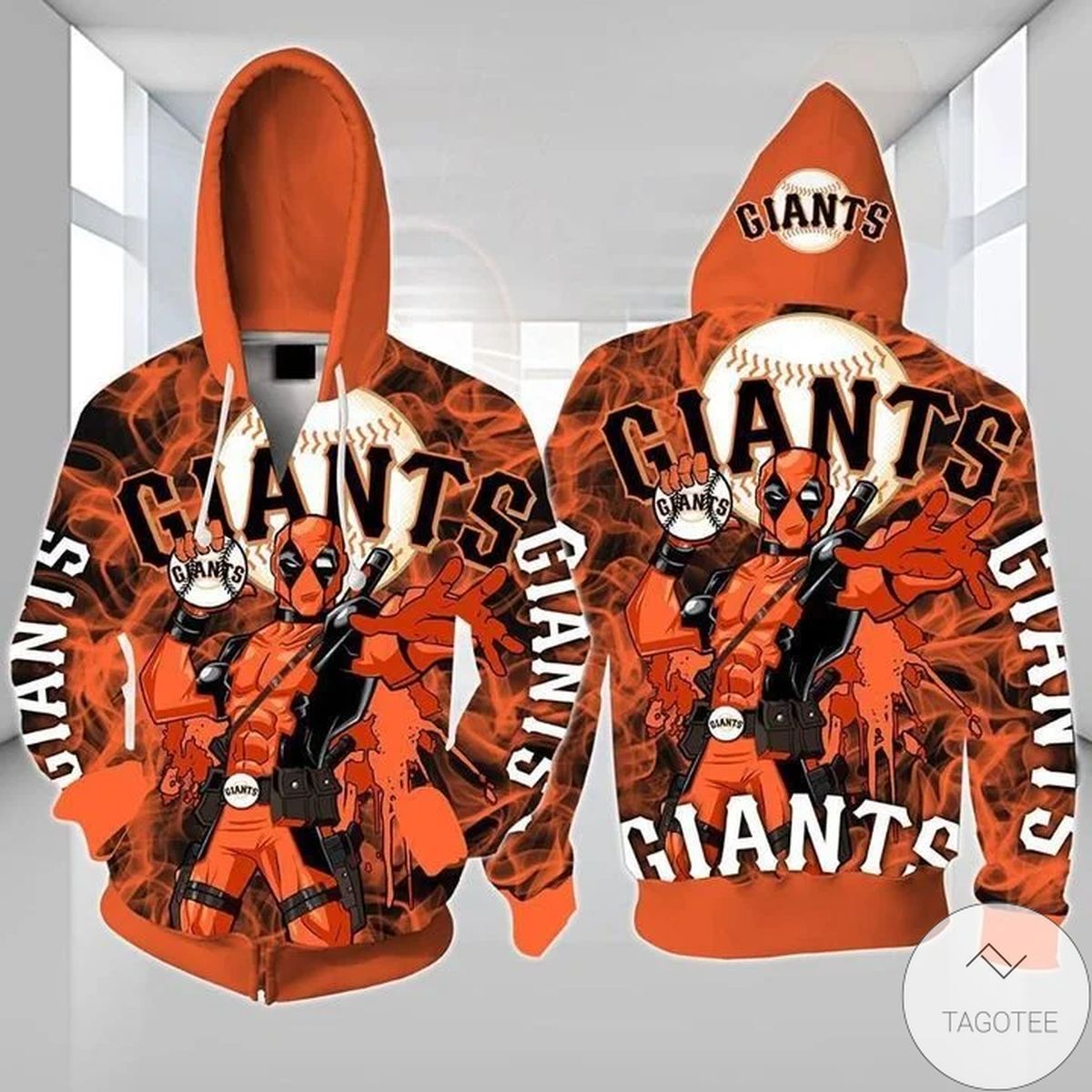 San Francisco Giants Deadpool 3D Hoodie San Francisco Giants Deadpool 3D Hoodie