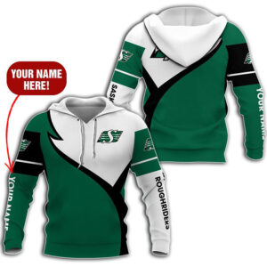 Saskatchewan Roughriders Logo Custom Name 3D Hoodie