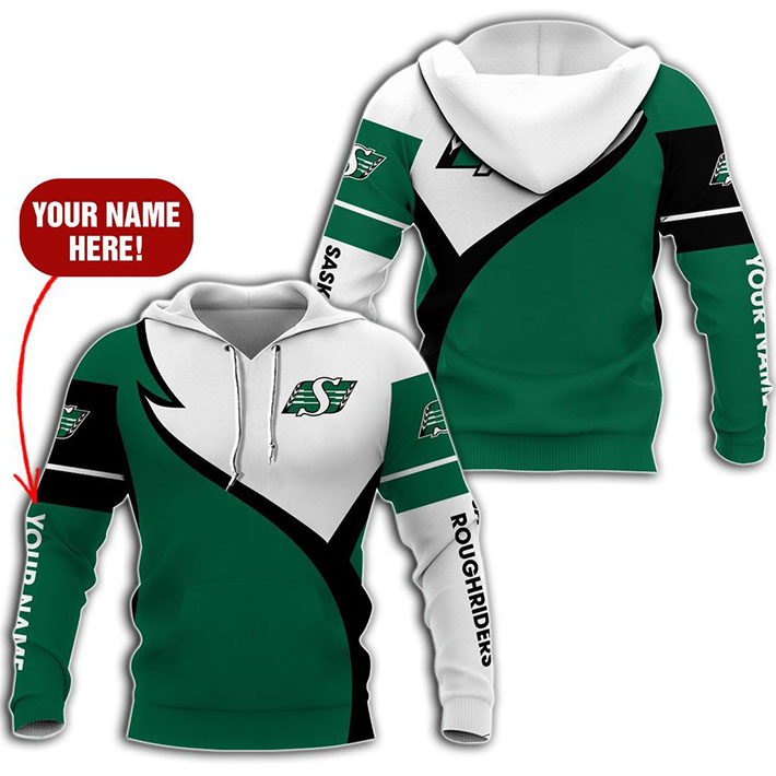 Saskatchewan Roughriders Logo Custom Name 3D Hoodie Saskatchewan Roughriders Logo Custom Name 3D Hoodie