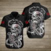 Satan Skull Pray With Snake Hawaiian Shirt Summer Button Up