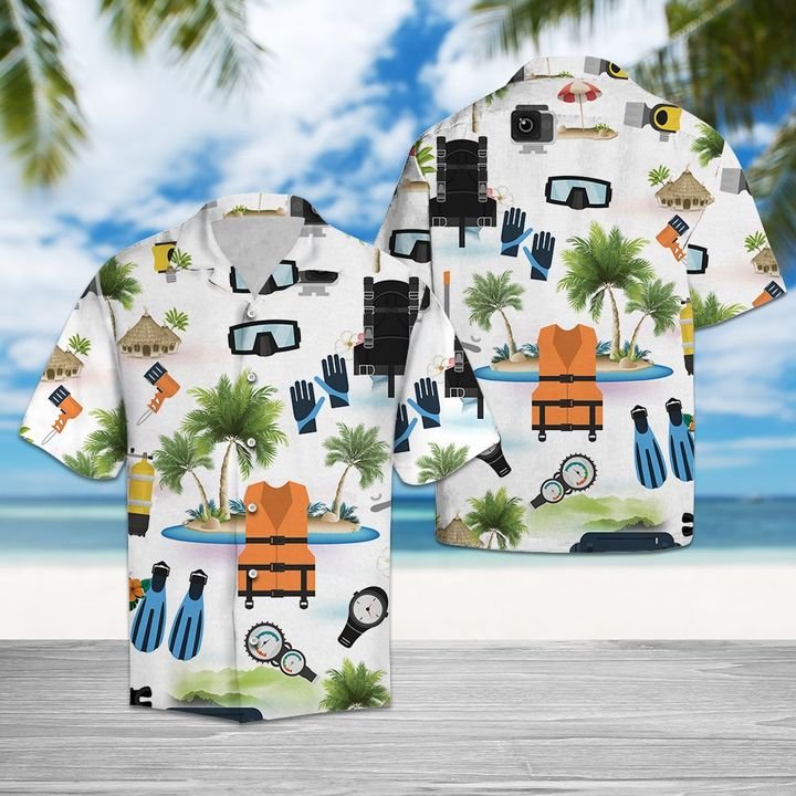 Scuba Diving Lover Hawaiian Shirt Summer Button Up Scuba Diving Lover Hawaiian Shirt Summer Button Up