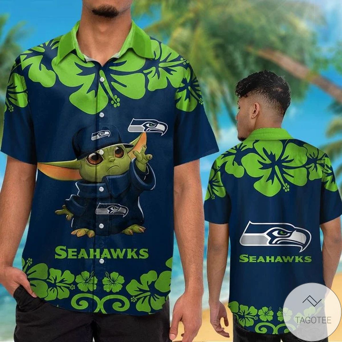 Seattle Seahawks Baby Yoda Hawaiian Shirt Seattle Seahawks Baby Yoda Hawaiian Shirt