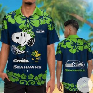 Seattle Seahawks & Snoopy Hawaiian Shirt