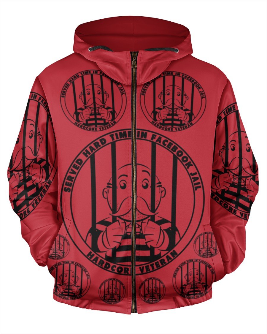 Served Hard Time In Facebook Jail Hardcore Veteran Hoodie Served Hard Time In Facebook Jail Hardcore Veteran Hoodie