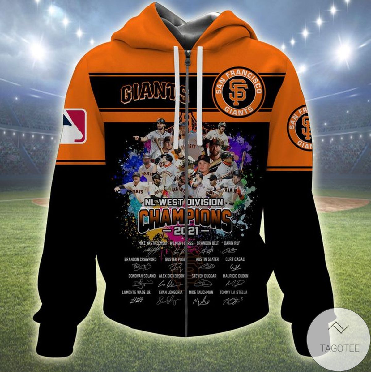 Sf Giants Nfl West Champions 2021 3D Zip Hoodie Sf Giants Nfl West Champions 2021 3D Zip Hoodie