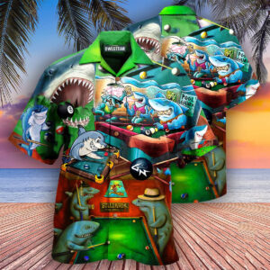 Sharks Playing Bia Hawaiian Shirt