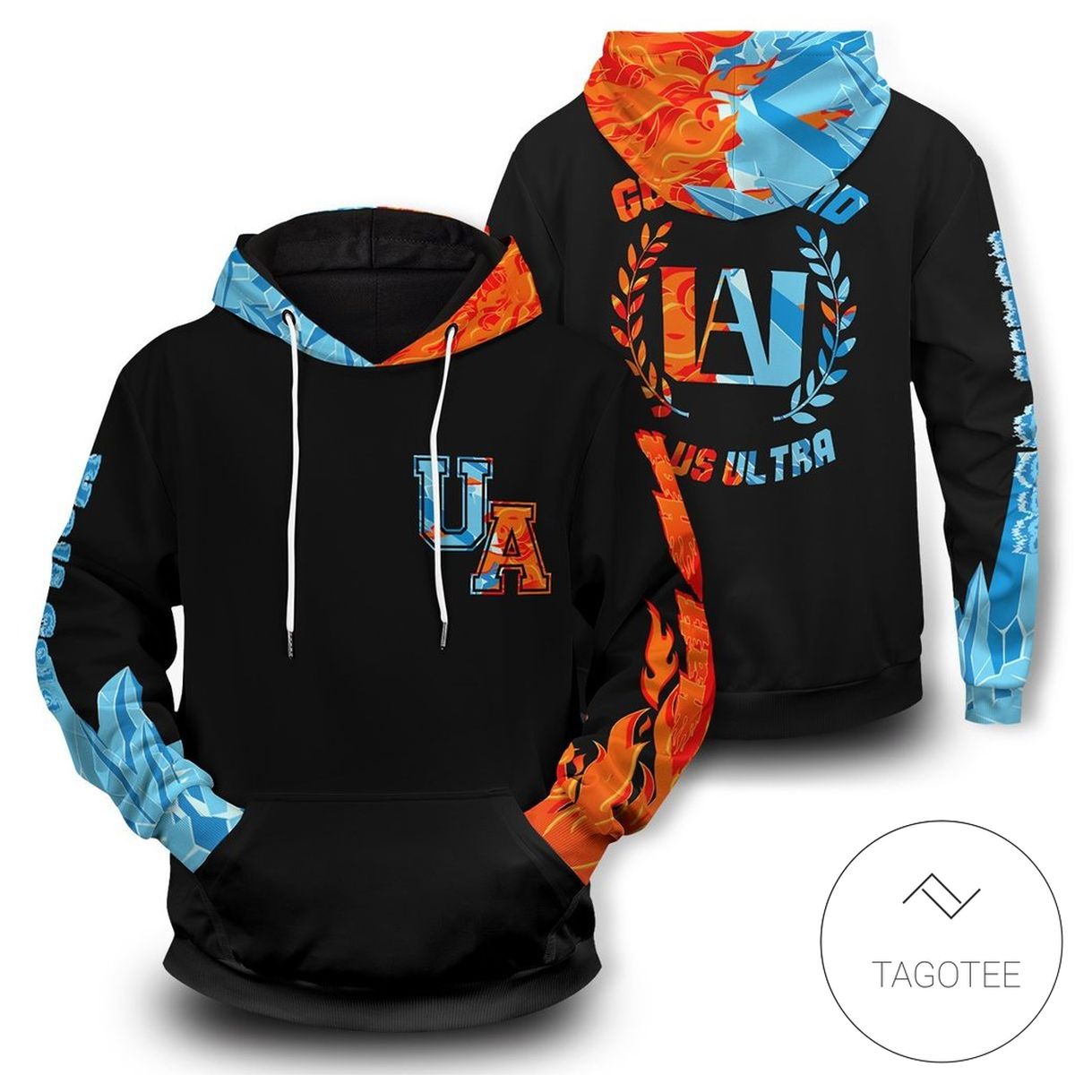 Shoto Fire Ice Unisex Pullover Hoodie Shoto Fire Ice Unisex Pullover Hoodie