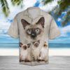 Siamese Great Hawaiian Shirt Summer Button Up