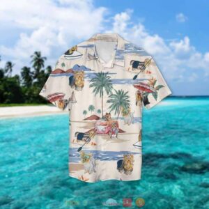 Silky Terrier Summer Beach Hawaiian Shirt