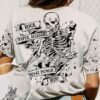 Skeleton Rock Paper Scissors Throat Punch I Win 3D Shirt
