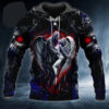 Skull Couple All Over Print Hoodie