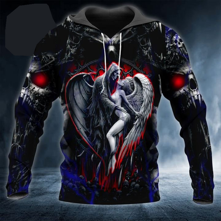 Skull Couple All Over Print Hoodie Skull Couple All Over Print Hoodie