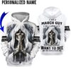 Skull I Am A March Guy I Am A Good Guy But You Never Want To See The Devil Inside Custom Name 3D Hoodie