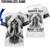 Skull I Am A March Guy I Am A Good Guy But You Never Want To See The Devil Inside Custom Name 3D Shirt And Hoodie