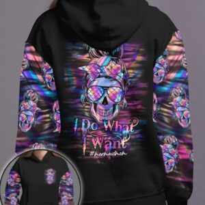 Skull I Do What Want Mermaid Mom 3D Hoodie