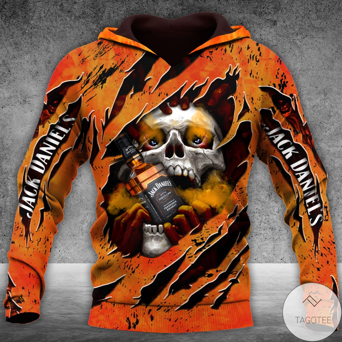 Skull Jack Daniel Whiskey 3D Hoodie Skull Jack Daniel Whiskey 3D Hoodie