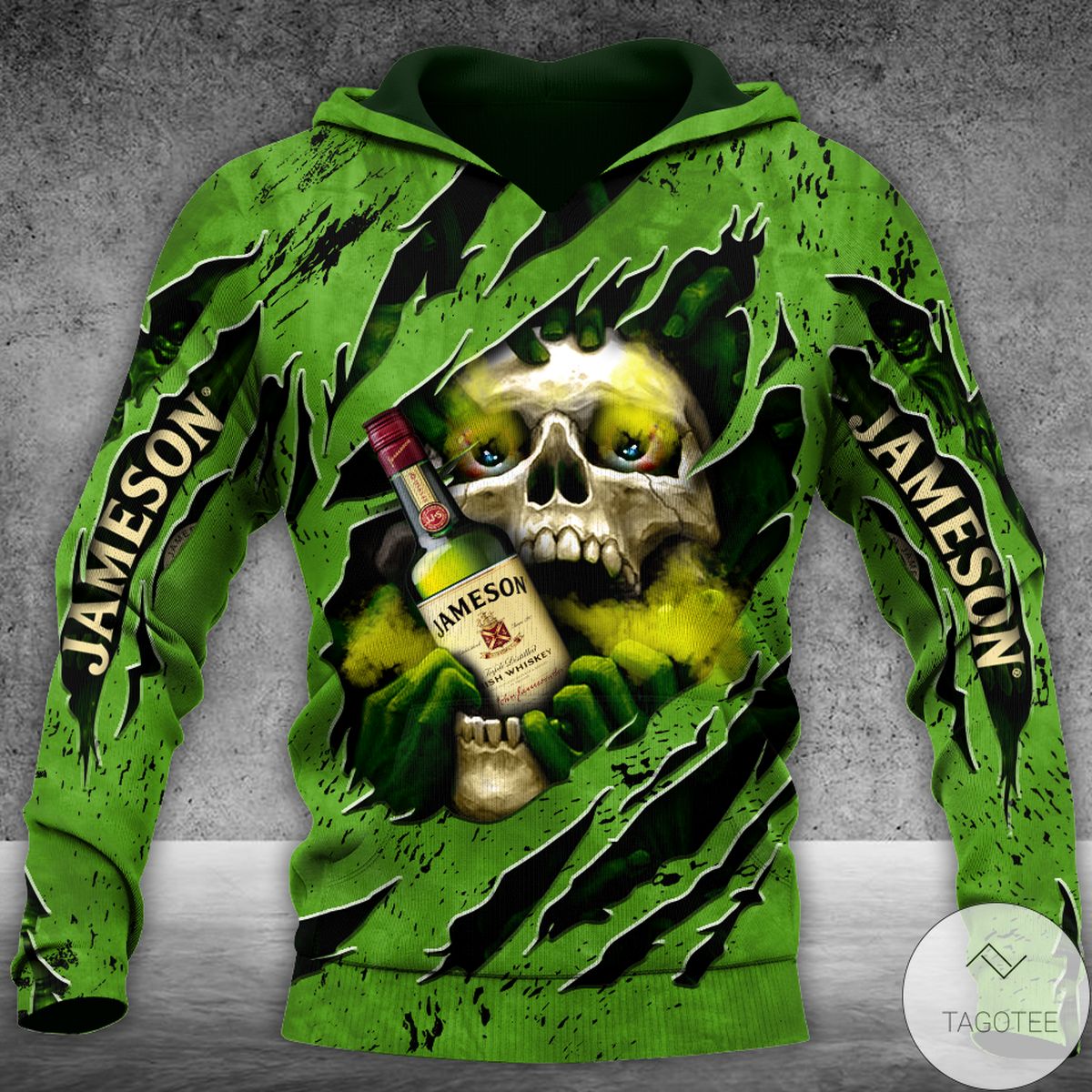 Skull Jameson Whiskey 3D Hoodie Skull Jameson Whiskey 3D Hoodie