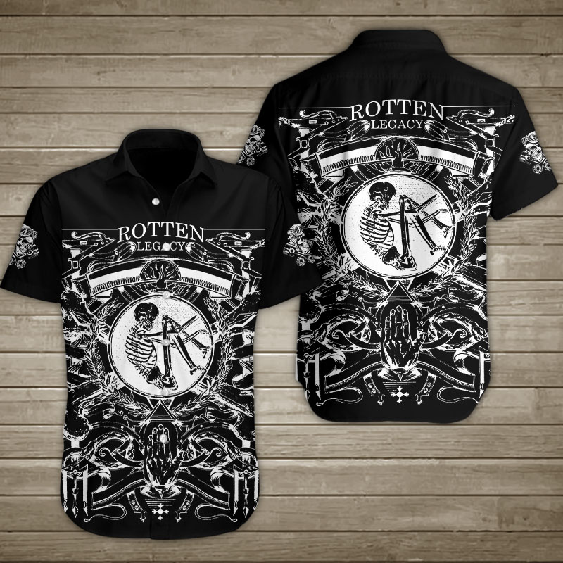 Skull Rotten Legacy Hawaiian Shirt Summer Button Up Skull Rotten Legacy Hawaiian Shirt Summer Button Up