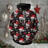 Skull Santa Claus Christmas 3D Hoodie