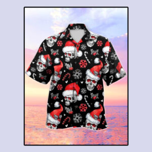 Skull Santa Clause Hawaiian Shirt
