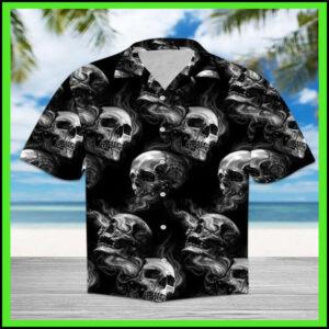Skull Smoke Hawaiian Shirt- Limited Edition