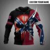 Skull Southern Confederate Flag Custom Personalized 3D Hoodie
