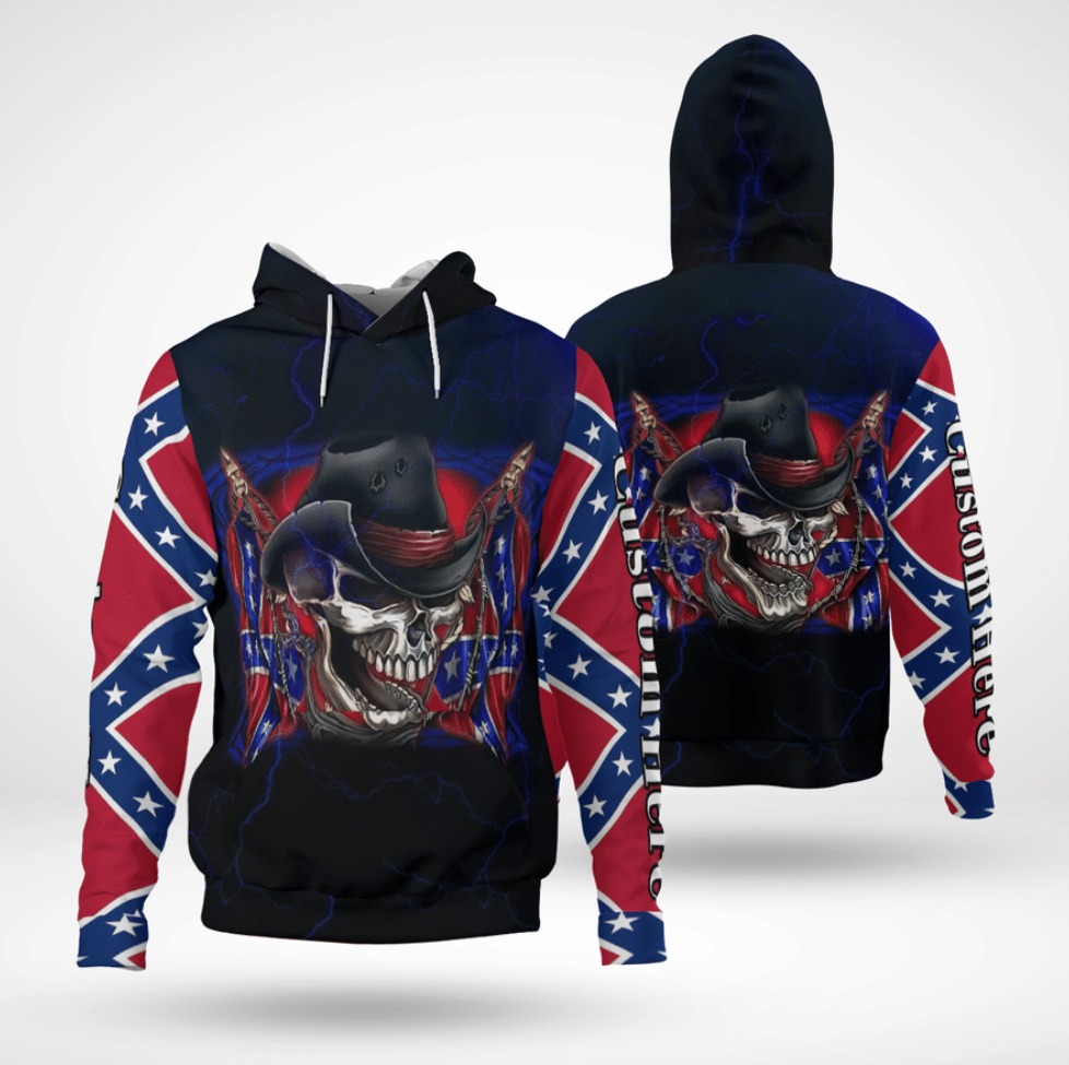 Skull Southern Pride All Over Printed 3D Hoodie Skull Southern Pride All Over Printed 3D Hoodie