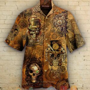 Skull Steampunk Hawaiian Shirt