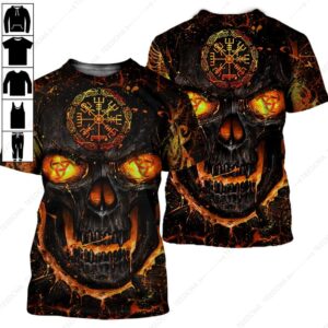 Skull Valknut Viking 3D Shirt
