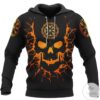 Skull Viking And Backbone Is An Ax Viking Hoodie
