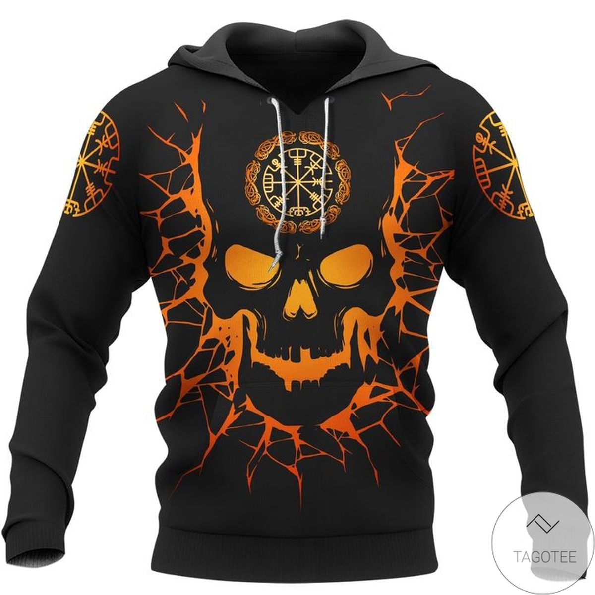 Skull Viking And Backbone Is An Ax Viking Hoodie Skull Viking And Backbone Is An Ax Viking Hoodie