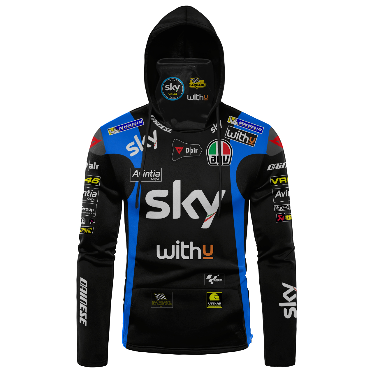 Sky Withu Dainese 3D Hoodie Mask- Limited Edition Sky Withu Dainese 3D Hoodie Mask- Limited Edition