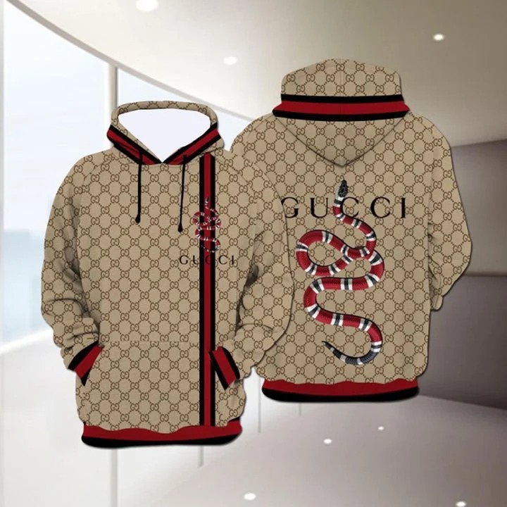 Snake Gucci 3D All Over Print Hoodie Snake Gucci 3D All Over Print Hoodie