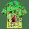 Snoopy And Charlie Brown Friends Summer Beach Green Hawaiian Shirt