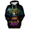 Snoopy My Broom Broke So Now I Drive A Jeep 3D Hoodie