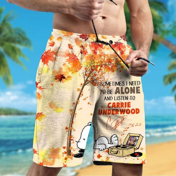Snoopy Sometimes I Need To Be Alone And Listen To Carrie Underwood Hawaiian Shirt Snoopy Sometimes I Need To Be Alone And Listen To Carrie Underwood Hawaiian Shirt