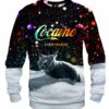 Snow Cat Cocaine Everywhere 3D Sweatshirt And Hoodie