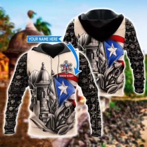 Sol Taino Personalized Custom Name 3D Hoodie
