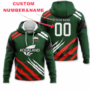 South Sydney Rabbitohs Custom Name And Number Hoodie And Shirt